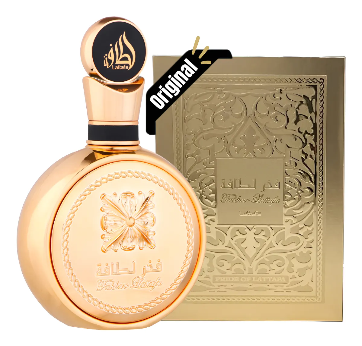 Itens de perfumaria e fragrâncias femininas, servindo como sugestão de presente de dia das mães e trazendo idéias criativas para o dia das mães. Perfume Árabe Lattafa Fakhar Gold Extrait Eau De Parfum 100m